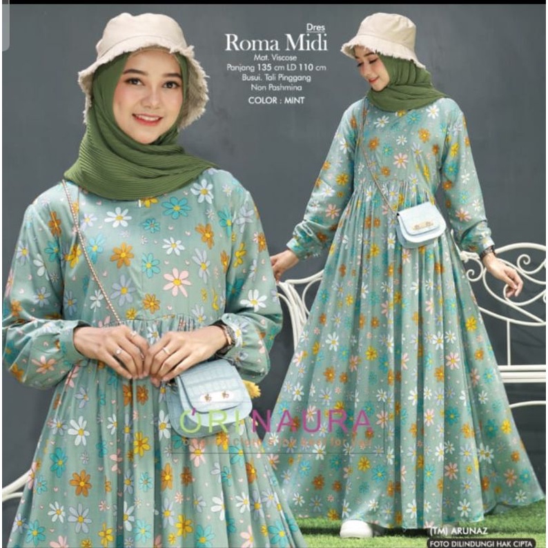 roma midi dress ori naura