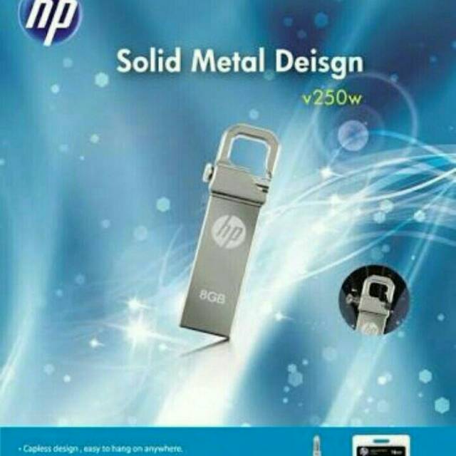 Flashdisk Flashdrive HP 8GB 8 gb Stainless