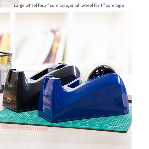 

➻ Deli Tape Dispenser Large - Tempat isolasi besar [E816] - Biru ☃