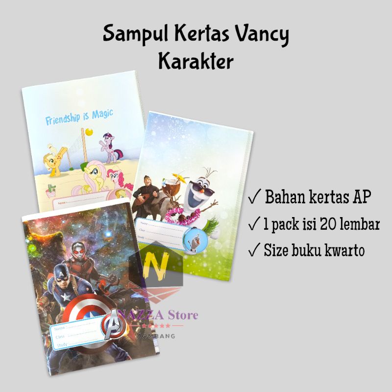 

Sampul Buku Kwarto Karakter Full Colour isi 20 pcs