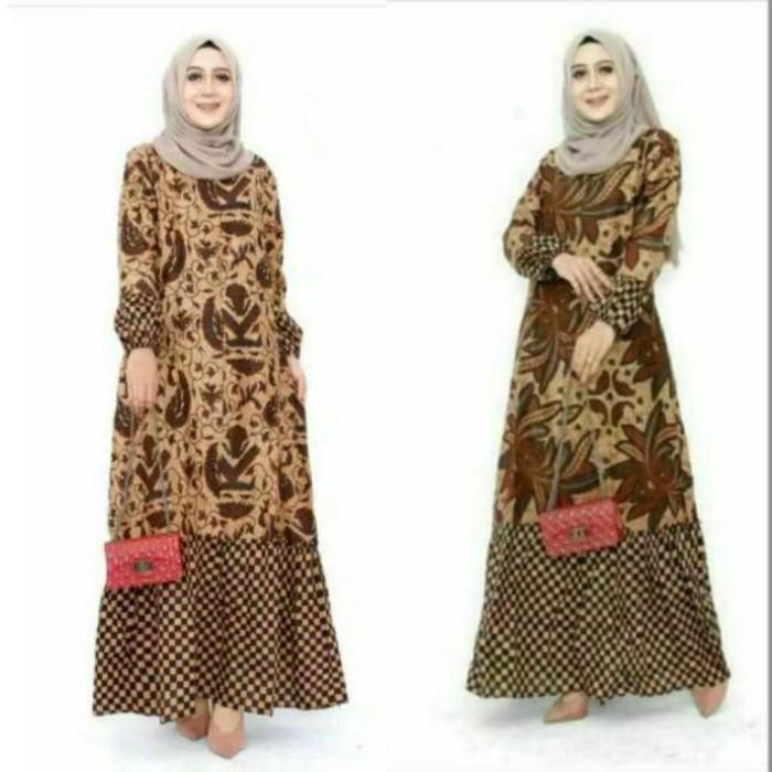 Bw5 Baju Gamis Batik Zara Sogan Atasan Batik Wanita Baju Batik Muslimah