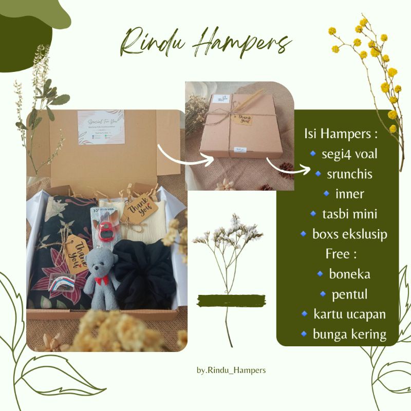 

Hampers Hijab / Hijab Murah / Hampers Murah / Hamper Murah / Rindu Hampers / Rindu Hamper / Gift Boxs / Hampers Bengkulu / Kado Pacar / Kado Teman / Hampers pernikahan / Hampers ulangtahun / Hampers ultah / Hampers Baby / Termurah