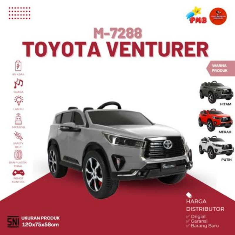 Mobil Aki PMB Toyota Innova Venturer M7288 Original Mobil Aki Anak Mobil Remote Anak Mobil Listrik A
