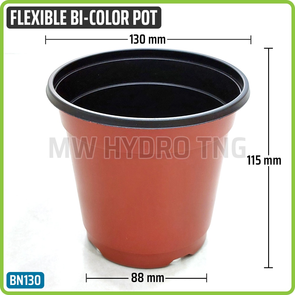 Pot Bunga Elastis Dua Warna / Double Color Flexible Flower Pot - 13 cm