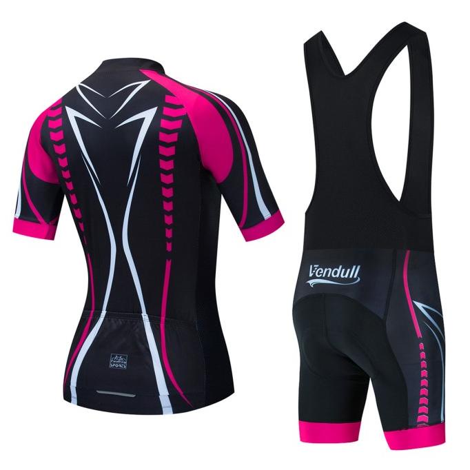 Set Jersey Sepeda Wanita Pendek/ Fualrny Short Sleeve Jersey Women