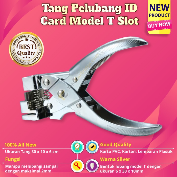 

Tang Pelubang ID Card Model T Slot, Punch Airplane Hole PVC