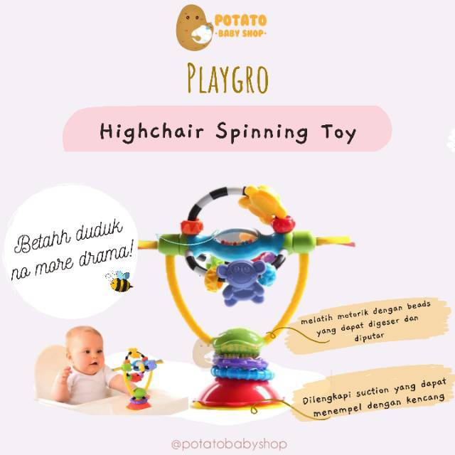 Playgro - Highchair Spinning Toy mainan kursi makan