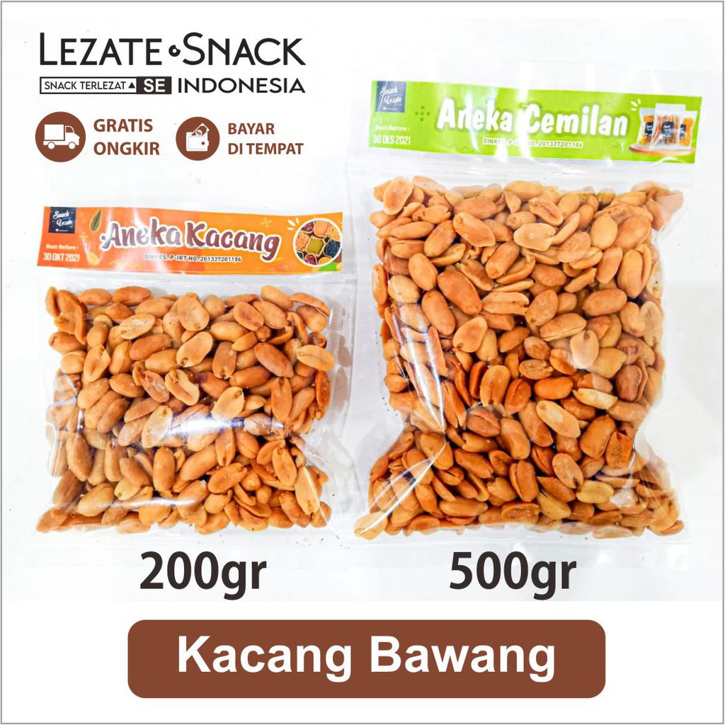 

Kacang Bawang Goreng 500gr Kualitas Super Murah / Kacang Tanah Goreng / Kacang Bali Kiloan