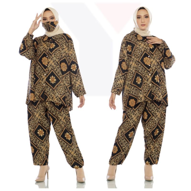 SeteLan OneSet SuLTaN Prada JUMBO / LD 130 CM / Set Wanita Rayon / Setcel Sultan Big Size SUPER JUMB