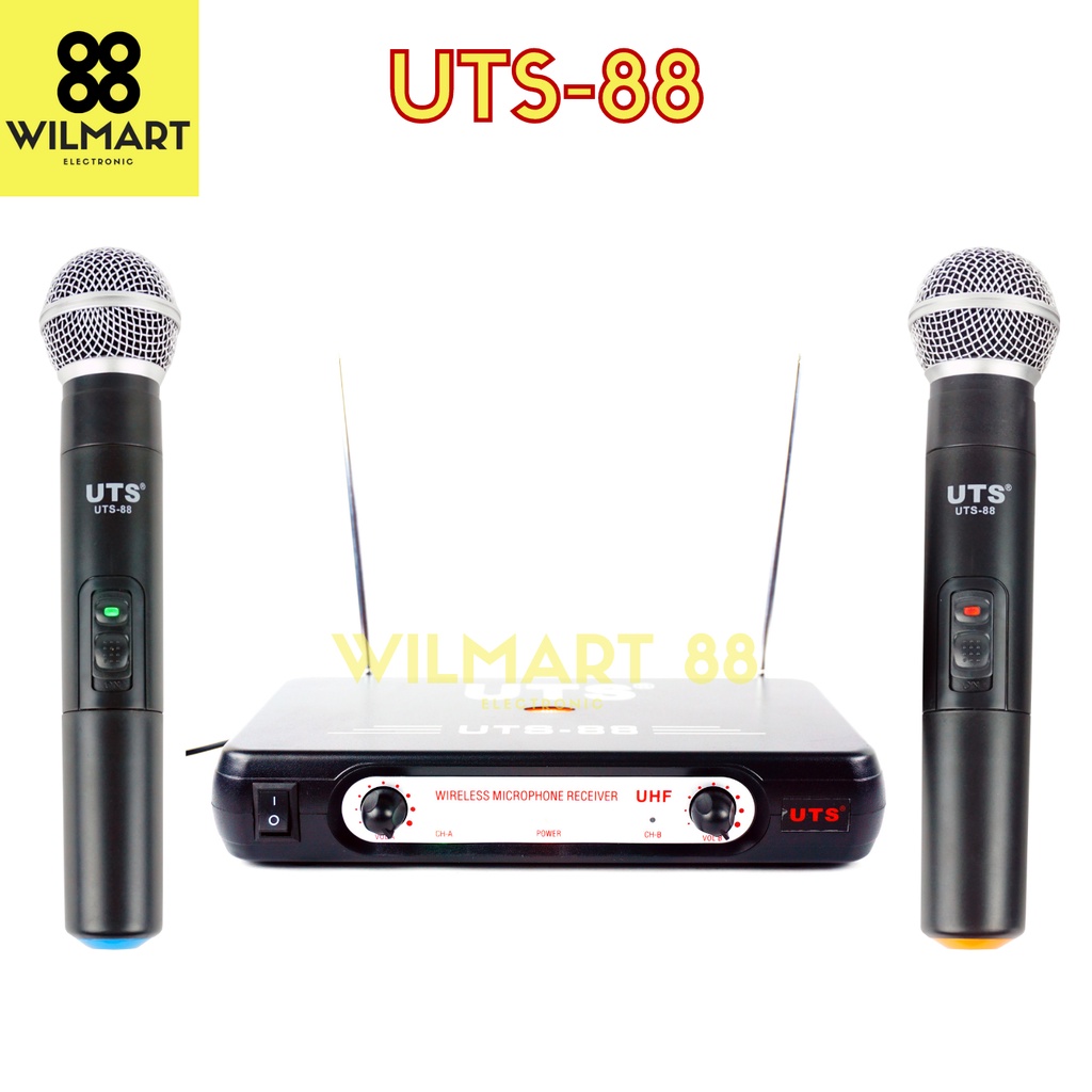 [✅COD] Mic Wireless UHF UTS UTS-88 Microphone Genggam 2 Buah UTS- 88 Original