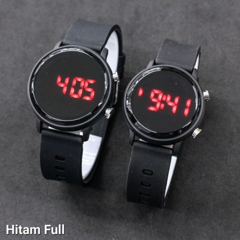 JAM TANGAN WANITA LED DIGITAL WATCH JSS 3415 SERIES TOP QUALITY TALI RUBBER WARNA BULAT TERBARU