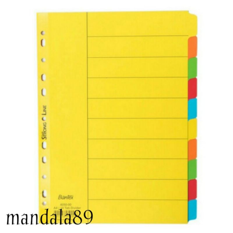 

Divider A4 karton - 10 pages merk Bantex 6050