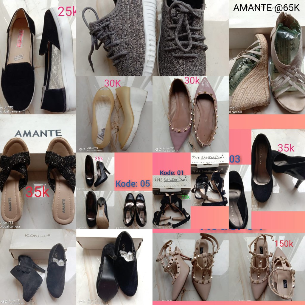 Preloved Sepatu Wedges Perempuan
