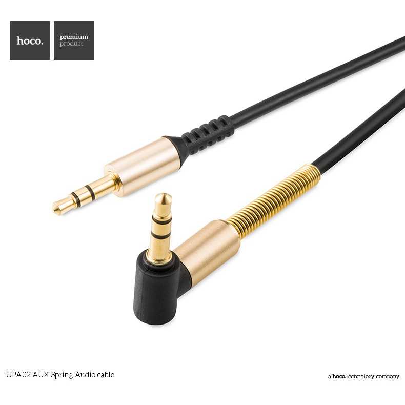 IDN TECH - Hoco UPA02 Spring AUX Flexible Cable 3.5mm 2 Meter with Mic