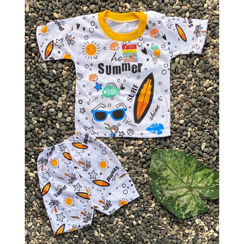 baju bayi lucu murah summer setelan 3-18 bulan (PD006)