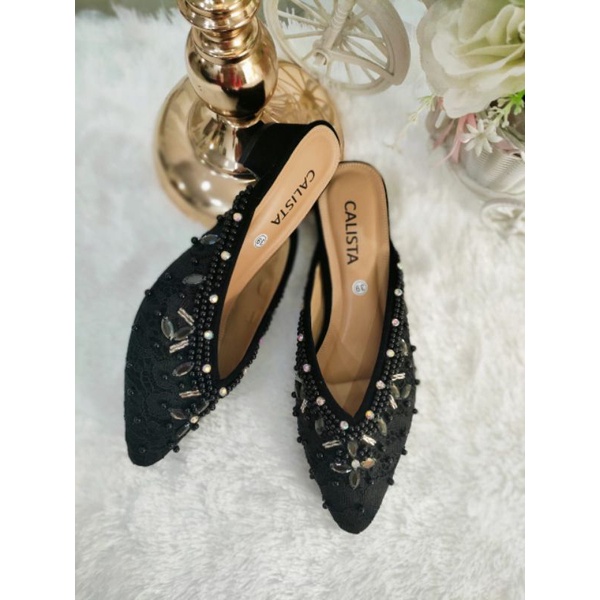 Calista|Eksklusif heels 3cm-5cm |Selop pengantin wanita |Selop wisuda|Selop pengantin murah|Selop pe