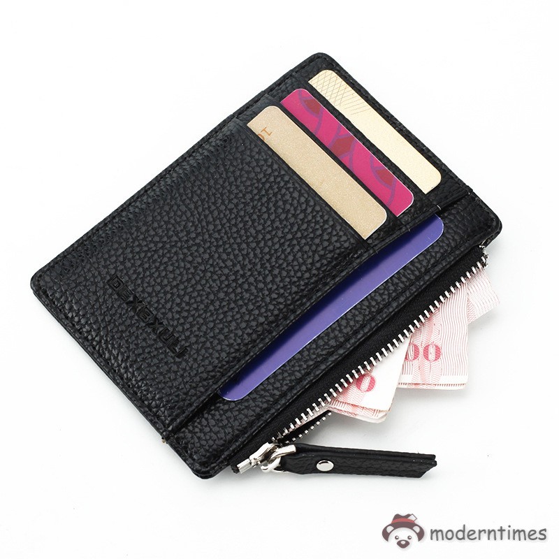 MT Dompet Kecil Pria Wanita Bahan Kulit PU Lembut Tipis 