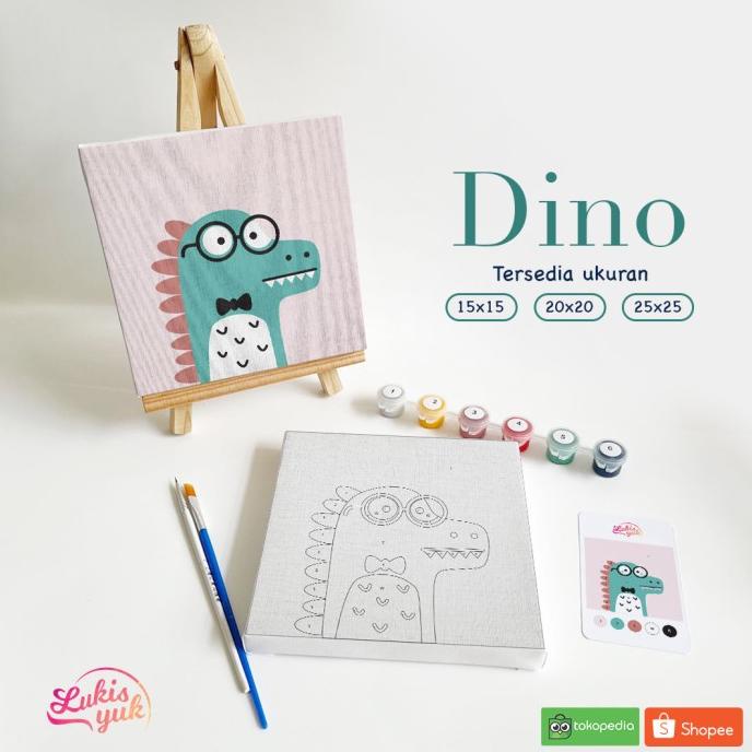 

Paint By Numbers Kit For Kids - Dino - By Lukisyuk