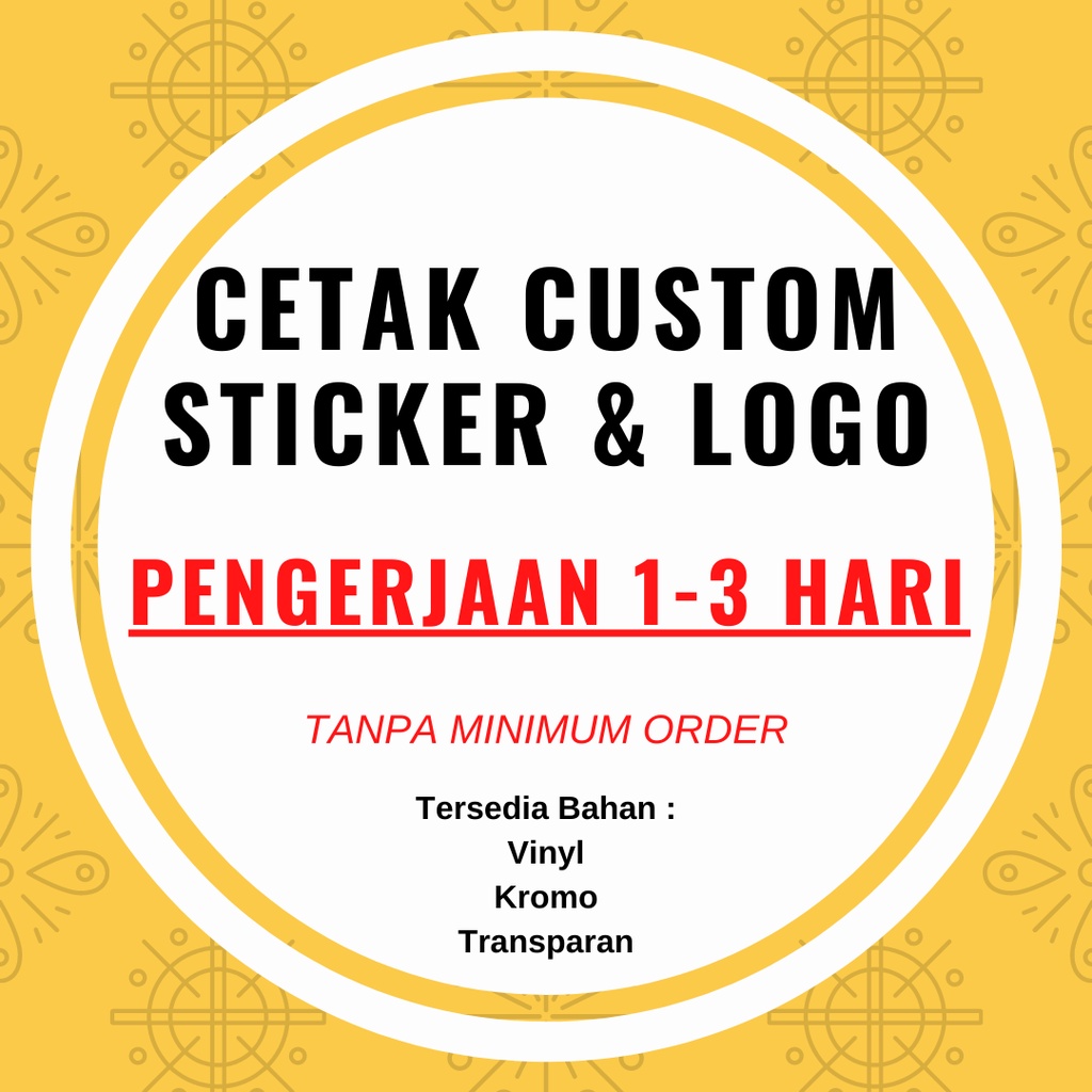 

Cetak Stiker Langsung Jadi A3+ (GARANSI KEPUASAN) [TANPA MINIMUM ORDER] - Vinyl / Transparan / Kromo