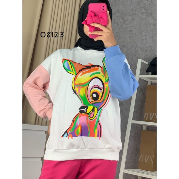 Sweater Kancil | Sweater Motif Kancil | Sweater Rainbow | Sweater Wanita | Sweater Memey | Sweater 2