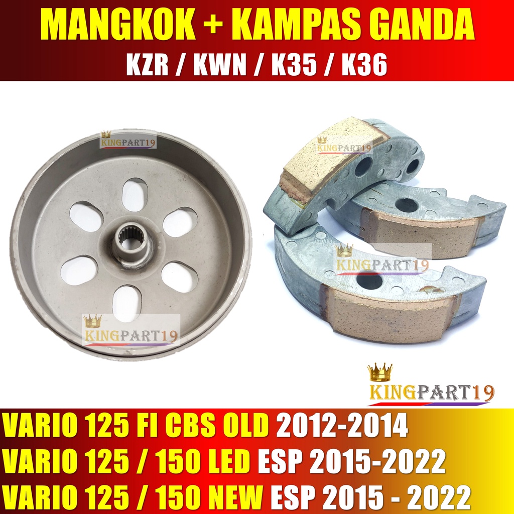 PAKET MANGKOK KOPLING KAMPAS GANDA VARIO 125 CBS TECHNO VARIO 125 150 LED ESP KZR KWN K35 K36