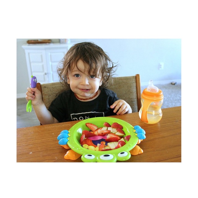 Nuby monster plate - piring makan anak