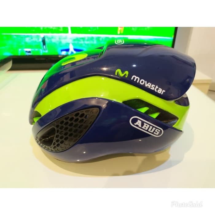 ABUS replica Aero Helmet GameChanger helm road bike Movistar Team - Hijau