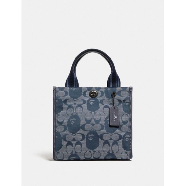 Coach Bape X Field Tote 22 In Colorblock Chambray (C5824)