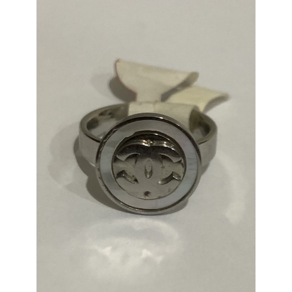 Cincin Kulit Kerang Putih Besi Putih Asli Ternate Model #2