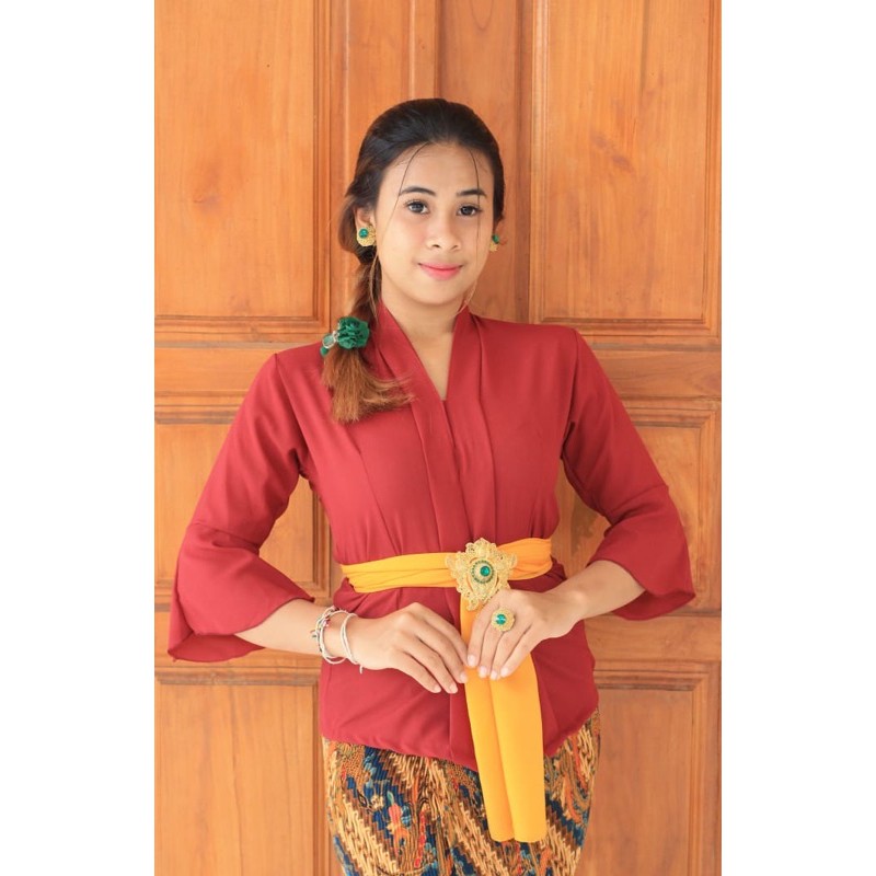 Kebaya bali rumbai kartini moscref lengan terompet