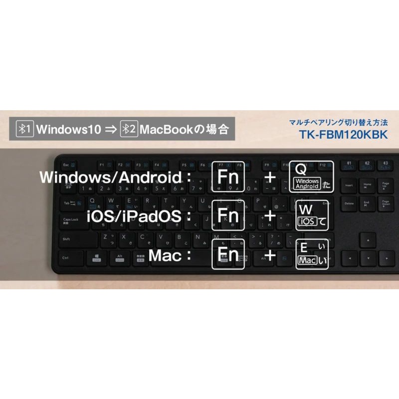 ELECOM Slim pantograph keyboard wireless second