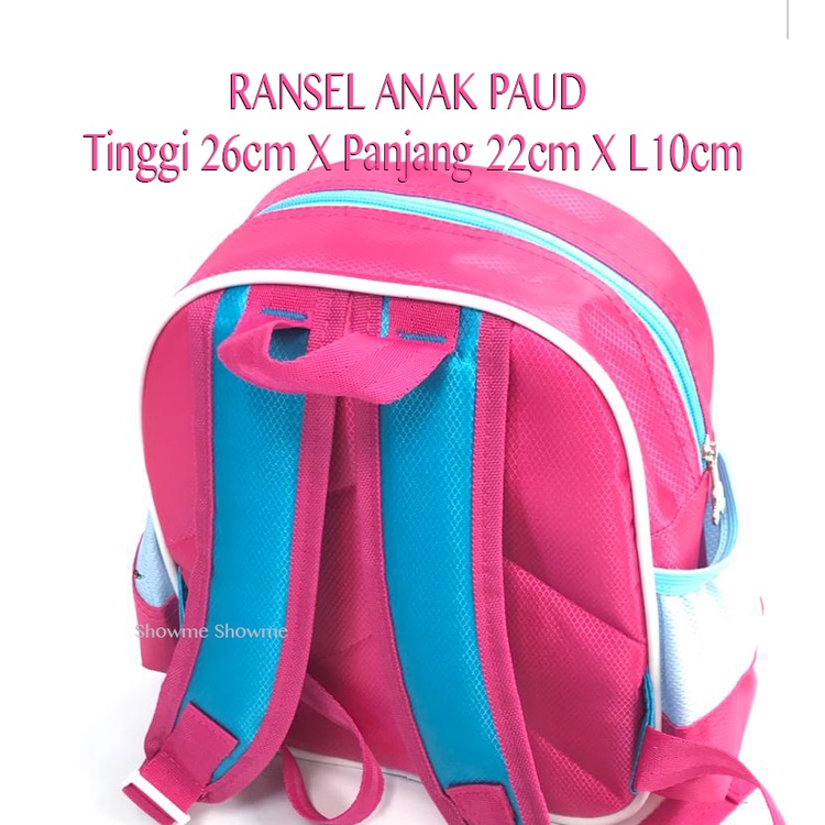 Showme Tas Ransel Anak Sekolah PAUD Playgroup TK 10in (T26cm X P20cm X L10cm) elsa anna putri