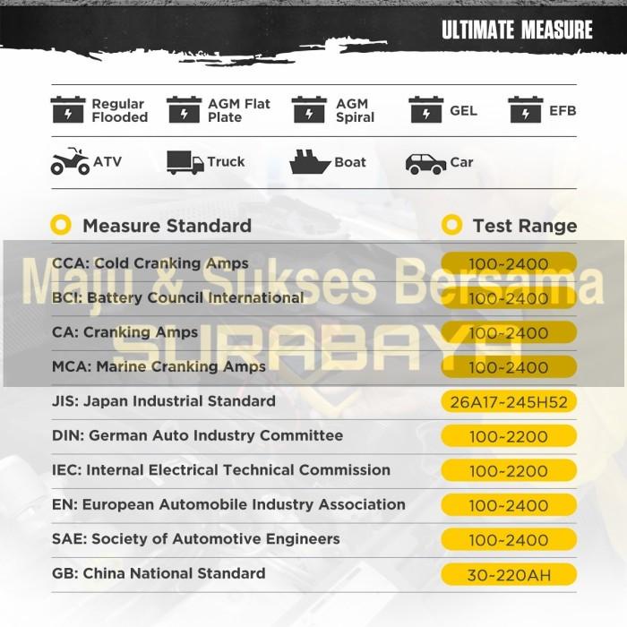 AUTOOL BT360 BT-360 12V Car Battery Tester Analyzer Baterai Aki Accu