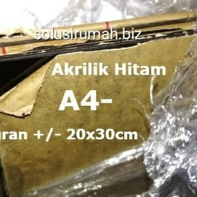 

ACRYLIC HITAM 2MM 20x30cm A4 akrilik black solid tidak tembus potongan