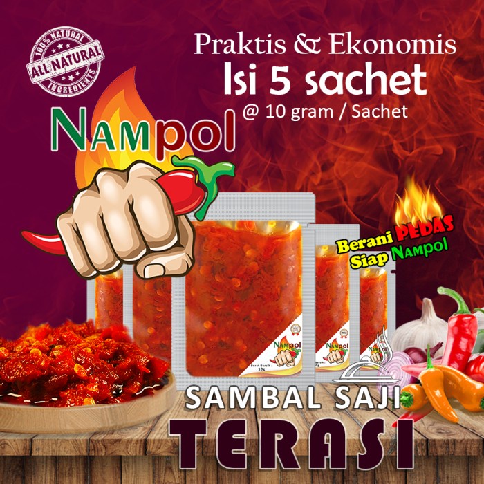 

SAMBAL SAJI NAMPOL TERASI (5 sachet)