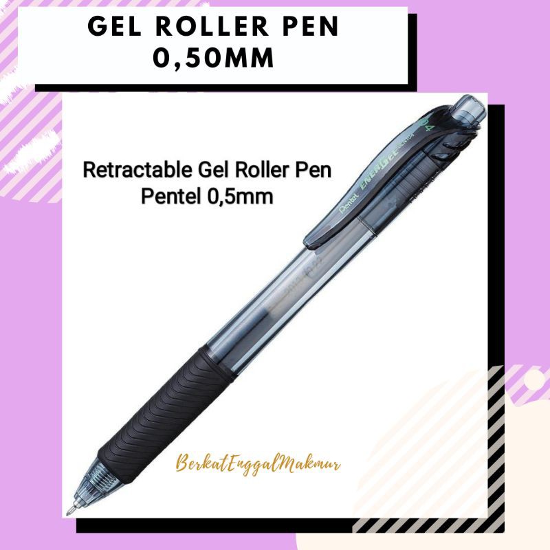 

BLN105 Pentel Gel Pen Retractable Gel Roller Pen 0,5mm Hitam