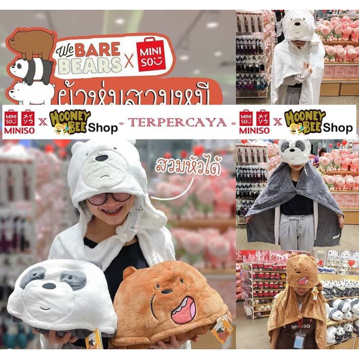 Miniso   Selimut We Bare Bears Air conditioner We bare bears