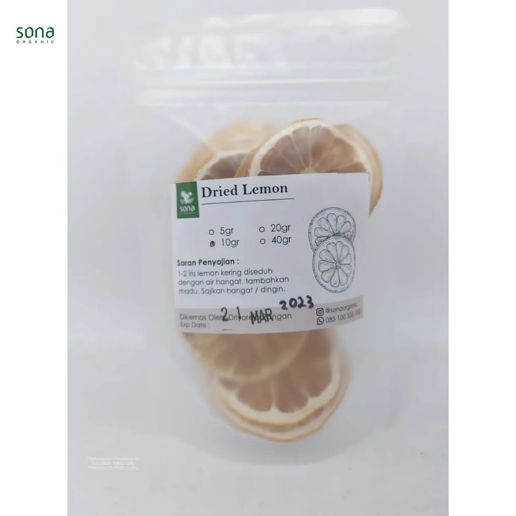 

Dried lemon 10gr - slice jeruk lemon kering iris - Sona