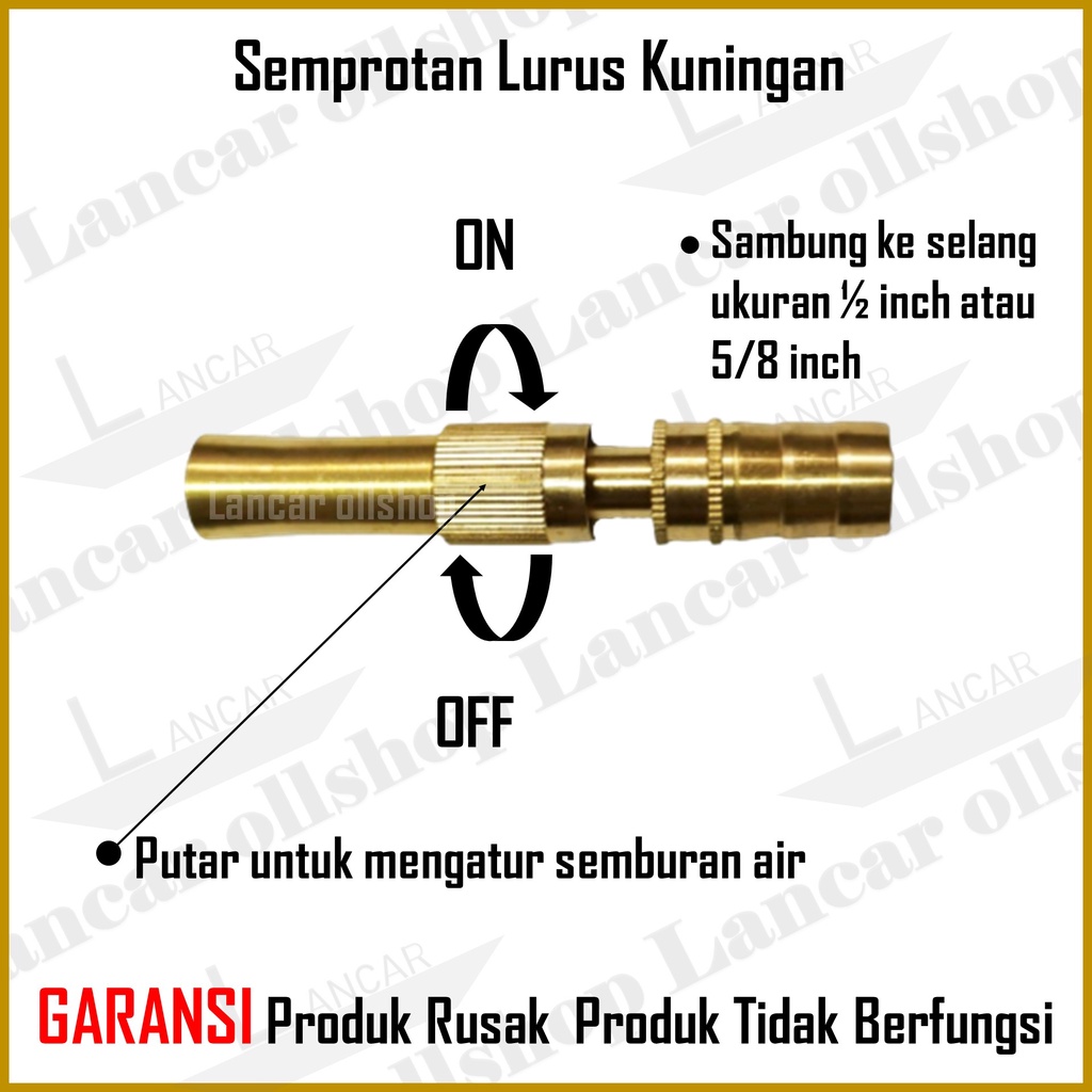 Semprotan Air Lurus Kuningan / Semprotan Air Taman / Semprotan motor - Semprotan mobil