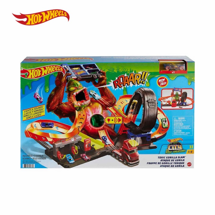 Diecast Hot Wheels TOXIC GORILLA SLAM ATTACK HW Track Builder City Hotwheels Mobil Mainan Anak