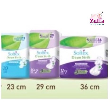 Softex Daun Sirih Wing dan Non Wing 23 cm / 29 cm / 36 cm