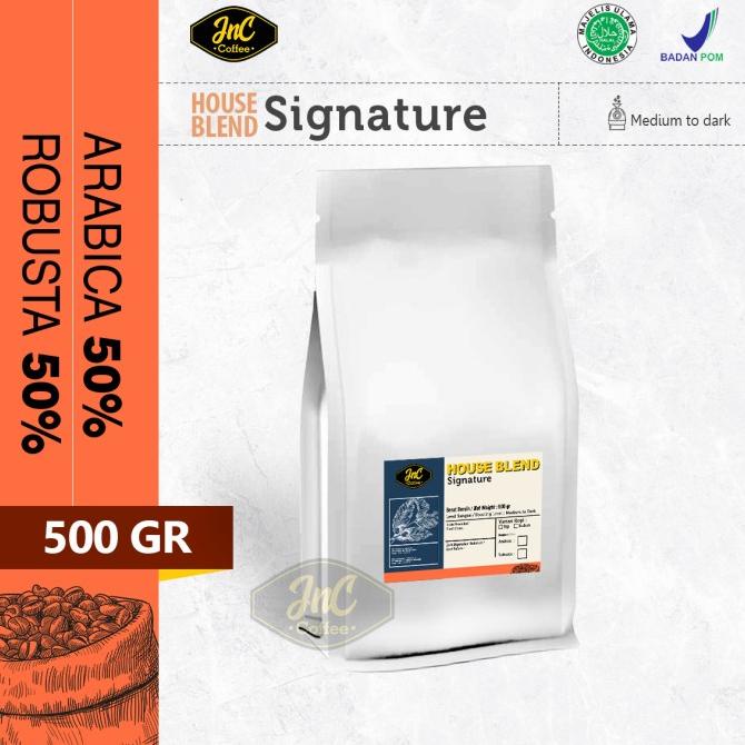 

[COD] House Blend JnC Signature 500 Gr 50% Biji Kopi Arabika 50% Robusta [COD]