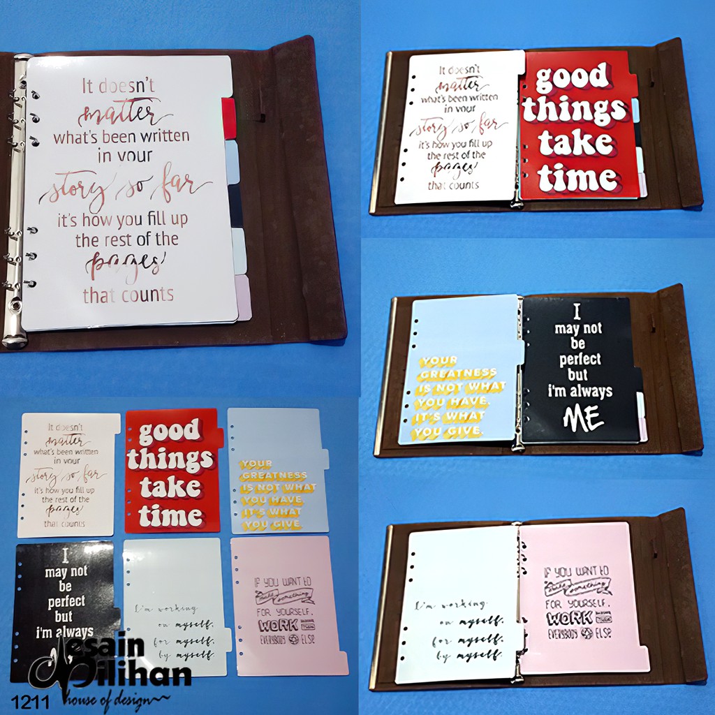 

Pembatas Binder Daily Quotes 2 Ring,6 Ring,20 Ring,26 Ring 1 Set 6 Lembar Laminasi Glossy Murah