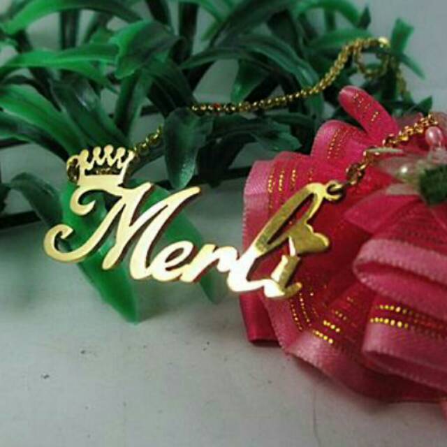 kalung wanita / Kalung nama lapis emas / kalung titanium anti karat / kado / kalung anak hello Kitty