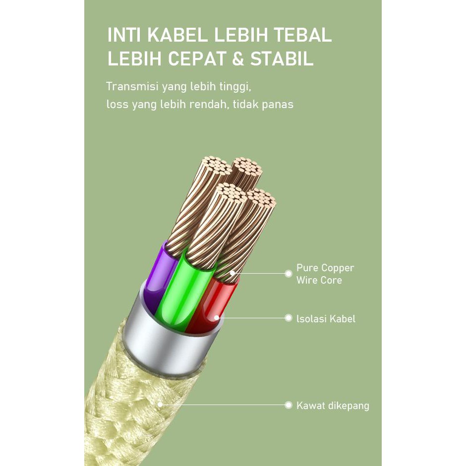 ROBOT RSL100 Kabel Cable Data Apple Ligtning To USB  Braided 2.4A 1M - Garansi Resmi 1 Tahun