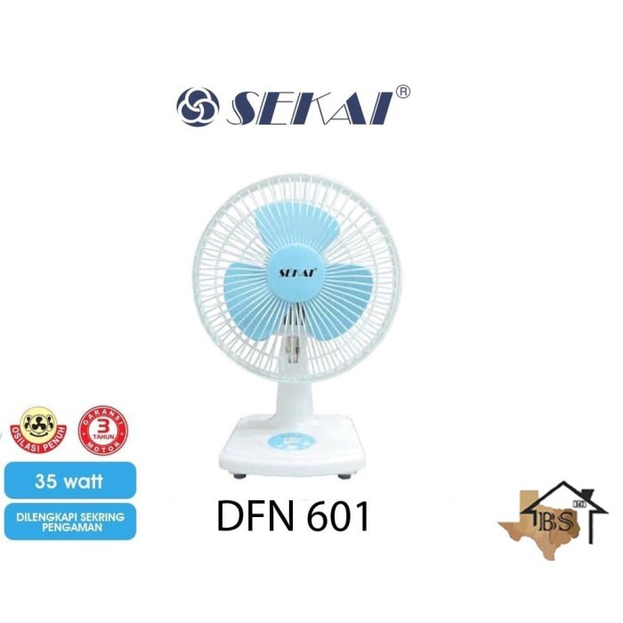 DESK FAN SEKAI KIPAS ANGIN MEJA SEKAI DFN 601 6INCH