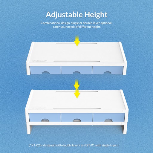 Monitor Stand orico heighten riser double XT-02 - Meja table tv i-mac Pc Aio Laptop XT02