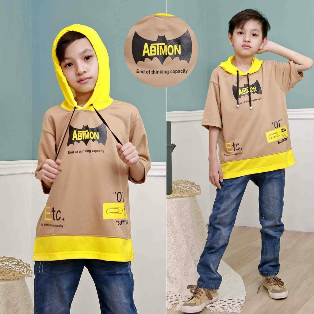 Sweater Hoodie ABIMON/sweater Hoodie pria/Hoodie lengan pendek