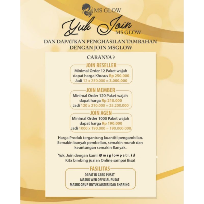 JOIN RESELLER MS GLOW FREE ID CARD