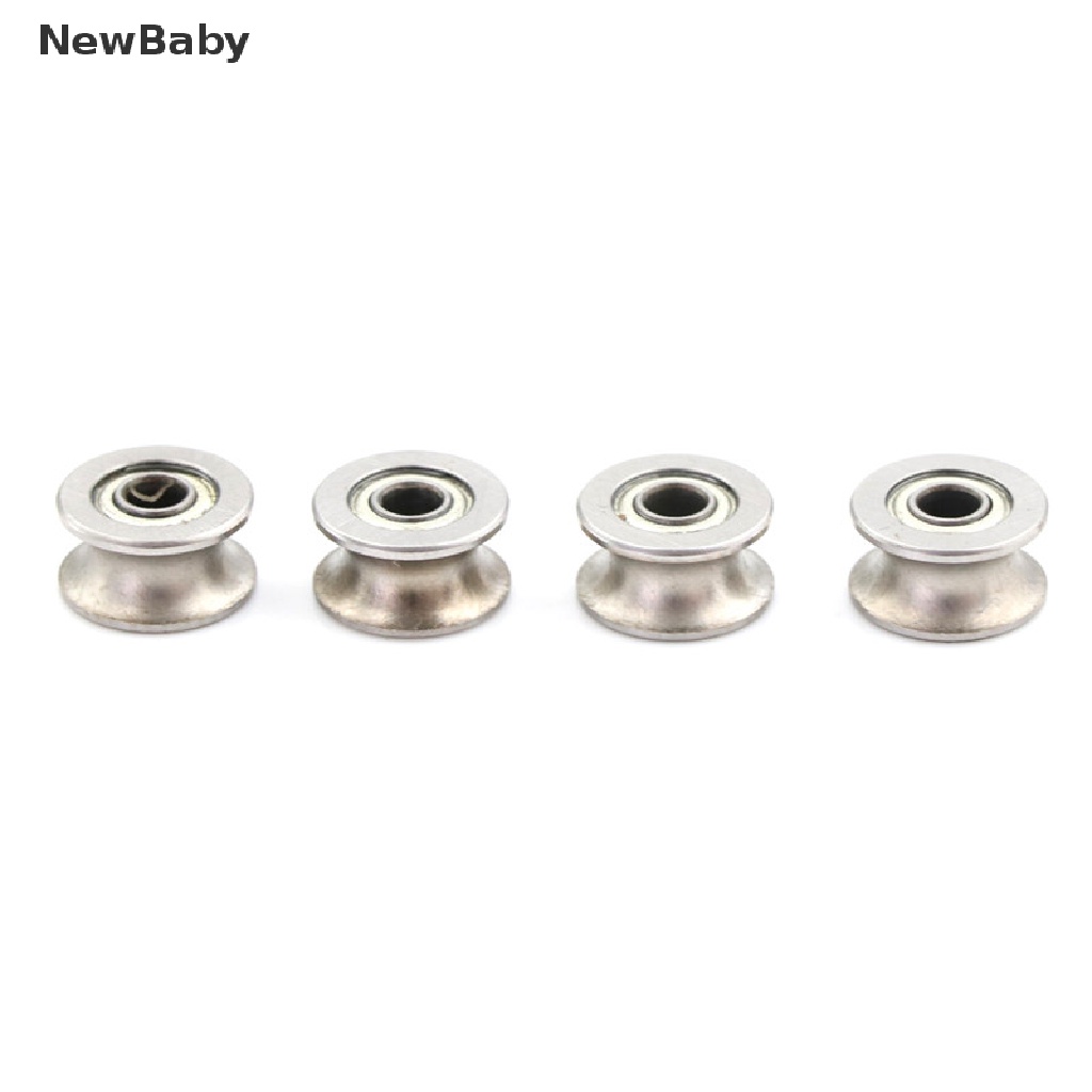 Newbaby 4PCS Roda Bearing Pulley Bentuk U Ukuran 4x13 X 7MM 624UU HCS